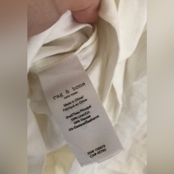 NWT Rag and Bone Reed Linen Blend Short Sleeve Shirt Boxy Oversized Camp Small - Picture 6 of 6